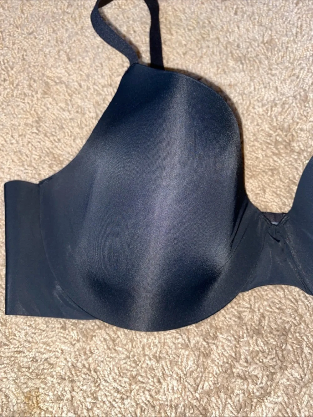 Soma Perfect Coverage Bra Size 36D Black Underwire Full Coverage Lined